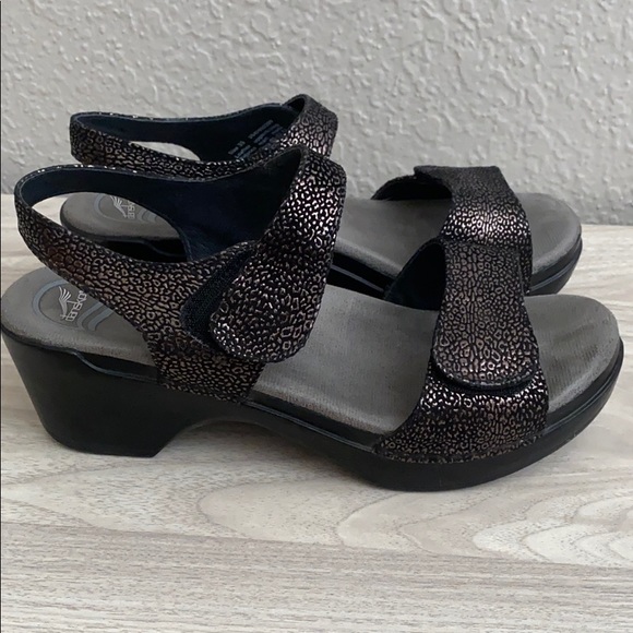 dansko silver sandals